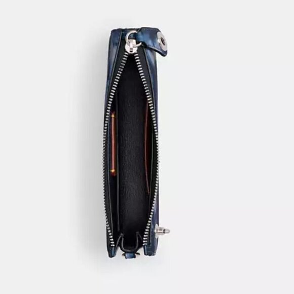 Coach Penn Shoulder Bag Y2K Blue Leather Tie Dye CU049 Small Clutch Festival - Picture 13 of 13